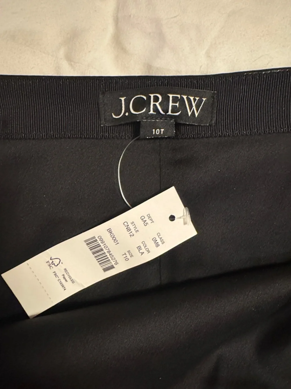 J.Crew Tall Mini skirt in distressed faux leather CN812